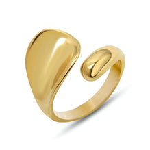 18K GOLD PLATED STAINLESS STEEL FINGER RING, INTENSITY