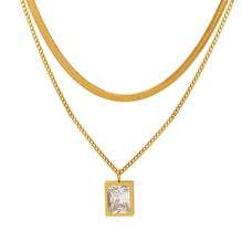 18K GOLD PLATED STAINLESS STEEL NECKLACE, INTENSITY