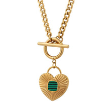 18K GOLD PLATED STAINLESS STEEL "HEART" NECKLACE, INTENSITY