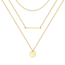 18K GOLD PLATED STAINLESS STEEL NECKLACE, INTENSITY