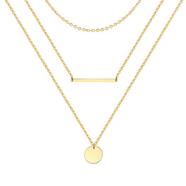 18K GOLD PLATED STAINLESS STEEL NECKLACE, INTENSITY