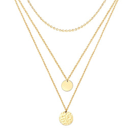 18K GOLD PLATED STAINLESS STEEL NECKLACE, INTENSITY