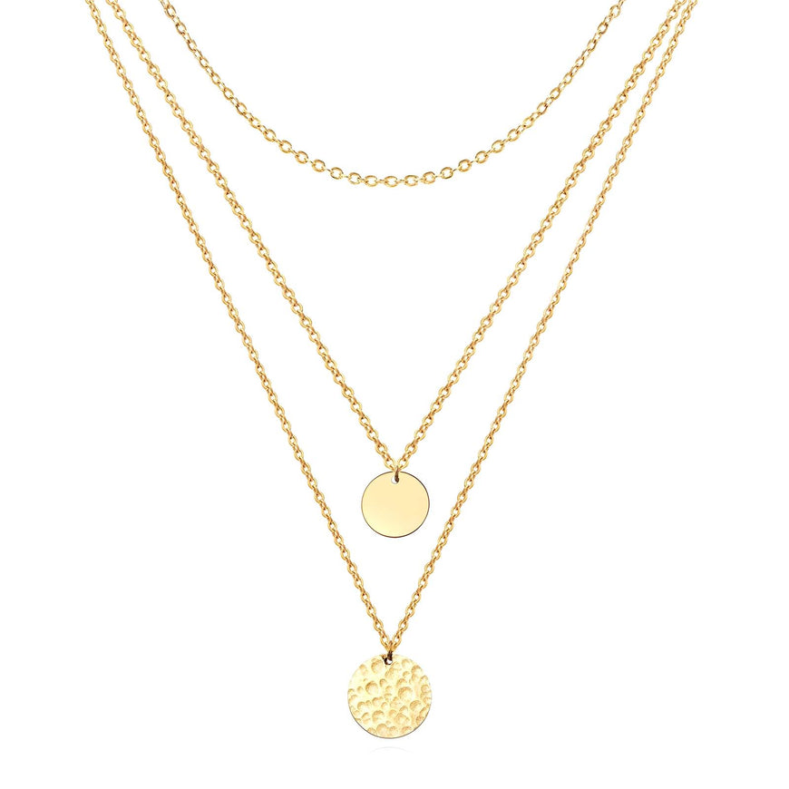 18K GOLD PLATED STAINLESS STEEL NECKLACE, INTENSITY