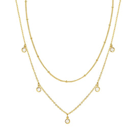 18K GOLD PLATED STAINLESS STEEL NECKLACE, INTENSITY