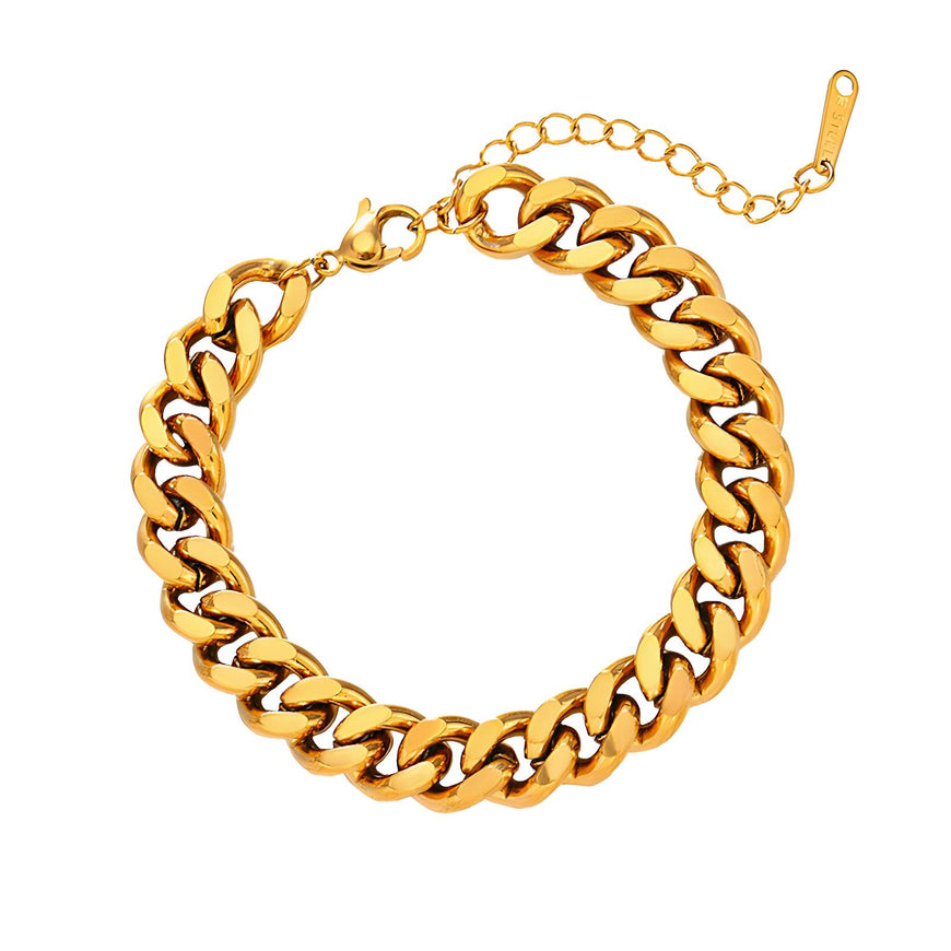 18K GOLD PLATED STAINLESS STEEL BRACELET, INTENSITY