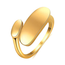 18K GOLD PLATED STAINLESS STEEL FINGER RING, INTENSITY