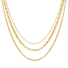 18K GOLD PLATED STAINLESS STEEL NECKLACE, INTENSITY