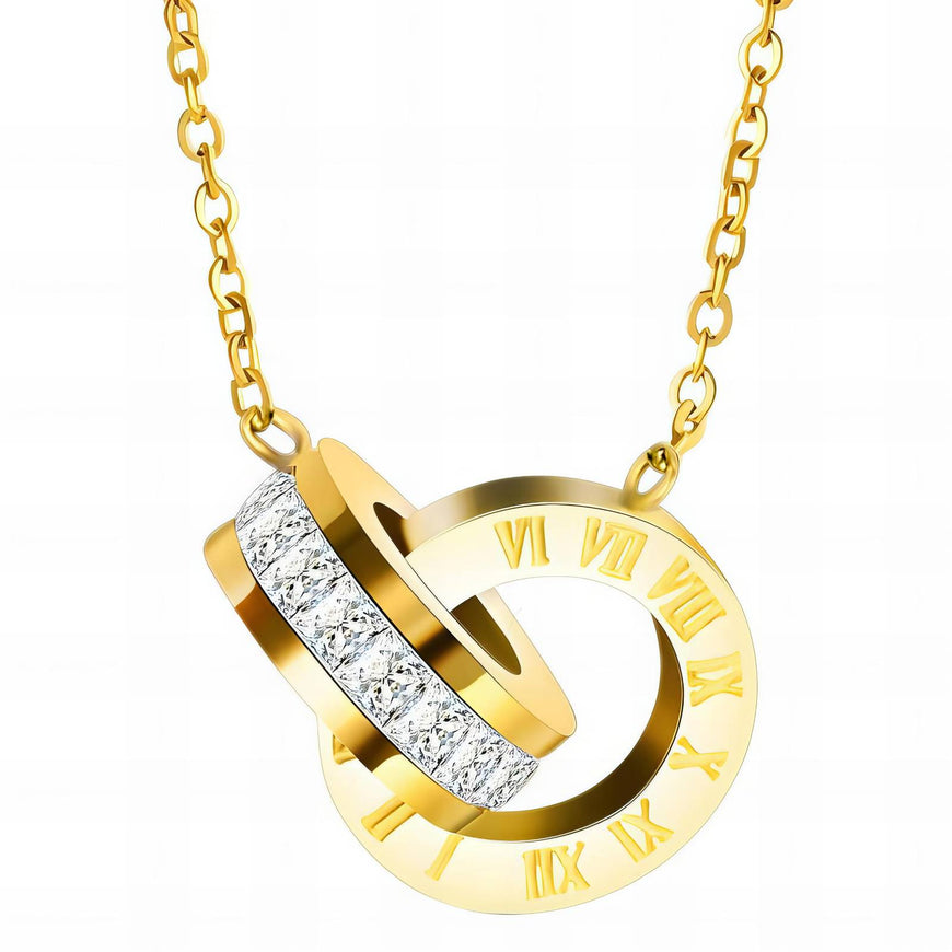 18K GOLD PLATED STAINLESS STEEL NECKLACE, INTENSITY