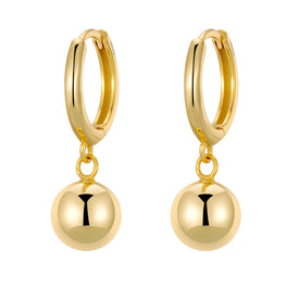 18K GOLD PLATED STAINLESS STEEL EARRINGS, INTENSITY