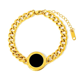 18K GOLD PLATED STAINLESS STEEL BRACELET, INTENSITY