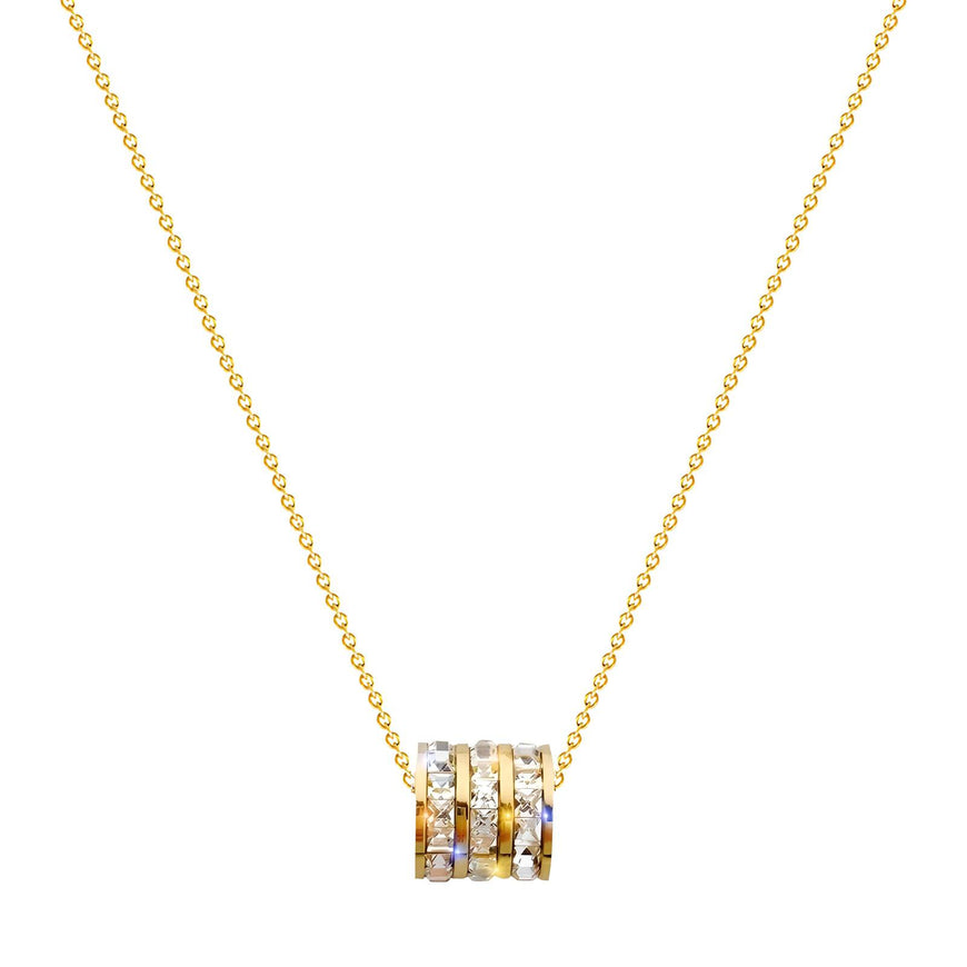 18K GOLD PLATED STAINLESS STEEL NECKLACE, INTENSITY