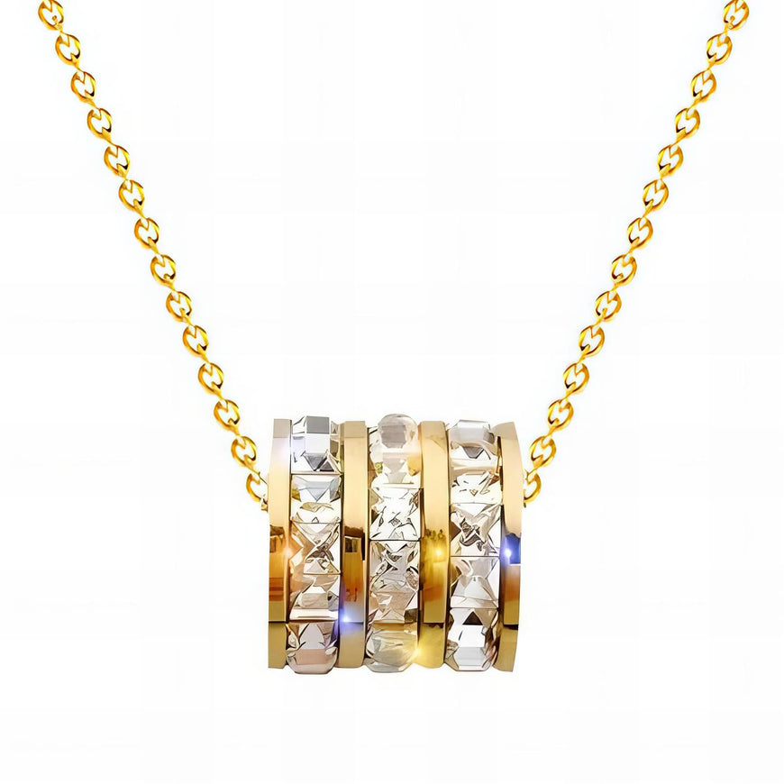 18K GOLD PLATED STAINLESS STEEL NECKLACE, INTENSITY