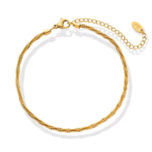 New Trend Gold Silver Plated Stainless Steel Waterproof Jewelry Twist Chain Anklet For Women