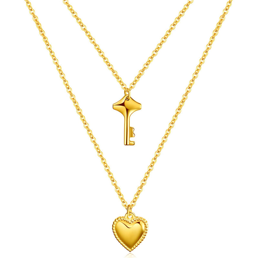 HEART AND KEY NECKLACE