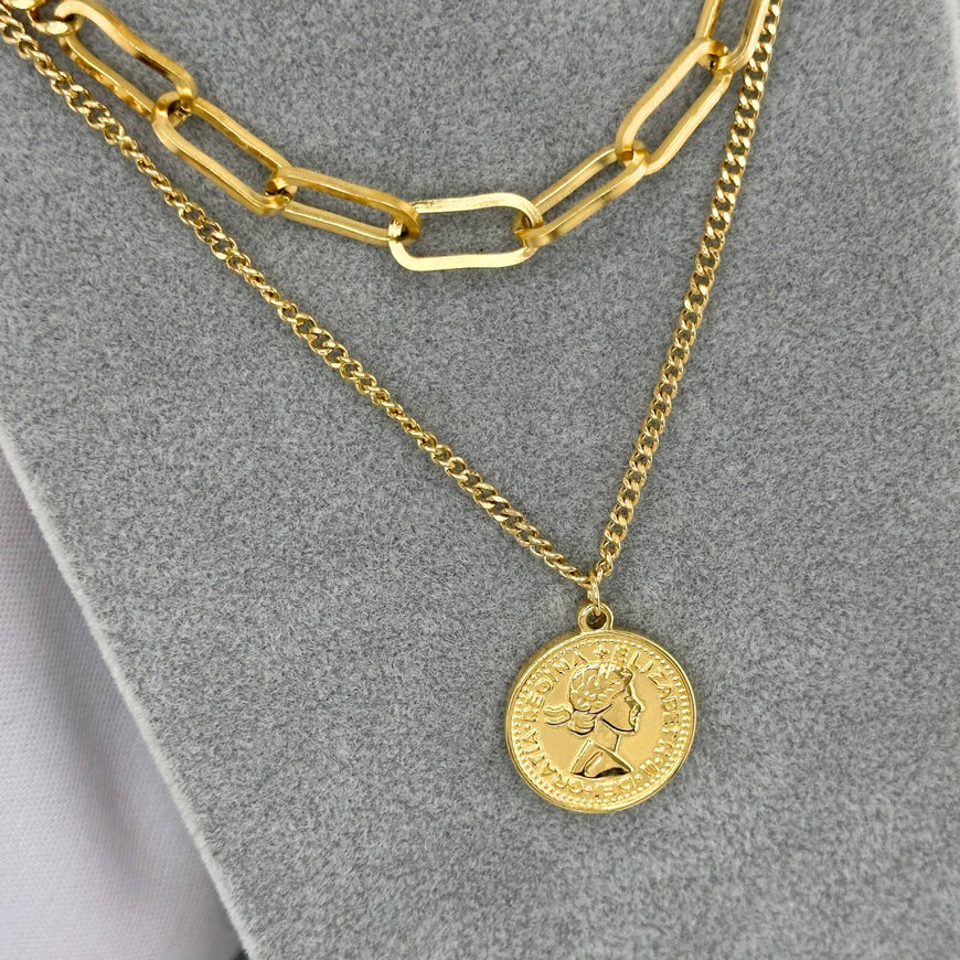 gold coin necklace