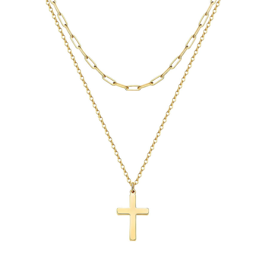 gold cross necklace